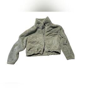 PINK Green Cropped Jacket